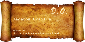 Darabos Orsolya névjegykártya